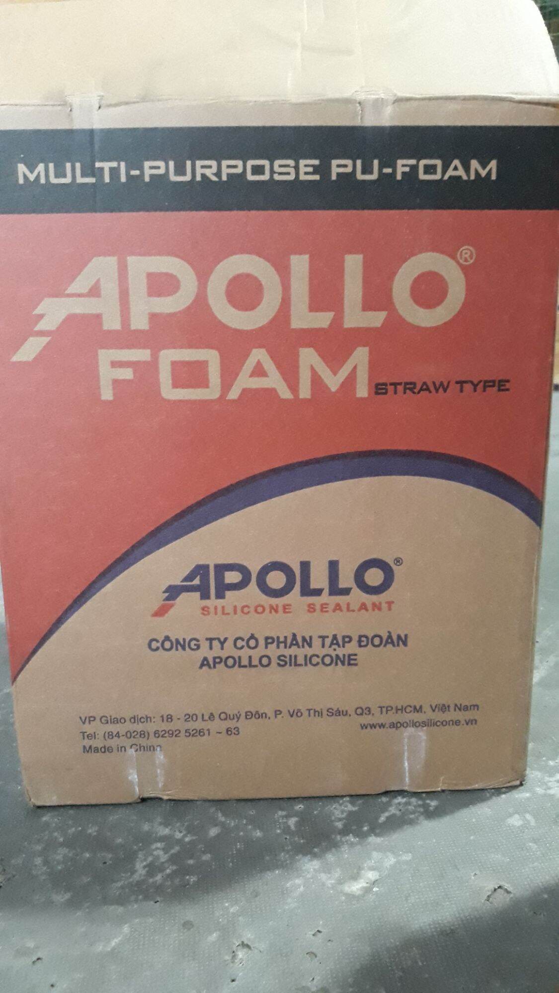 [HCM] Keo foam,  keo bọt nở Apollo chất lượng tốt có vòi phun không cần súng