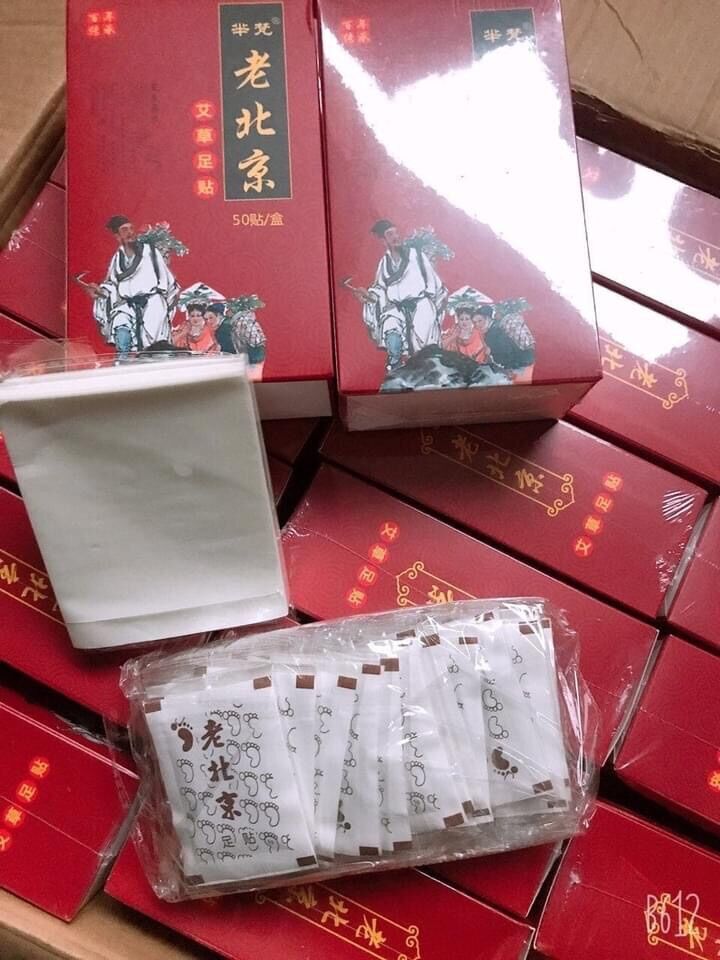 Hộp 50 miếng dán gan bàn chân thải độc cơ thể