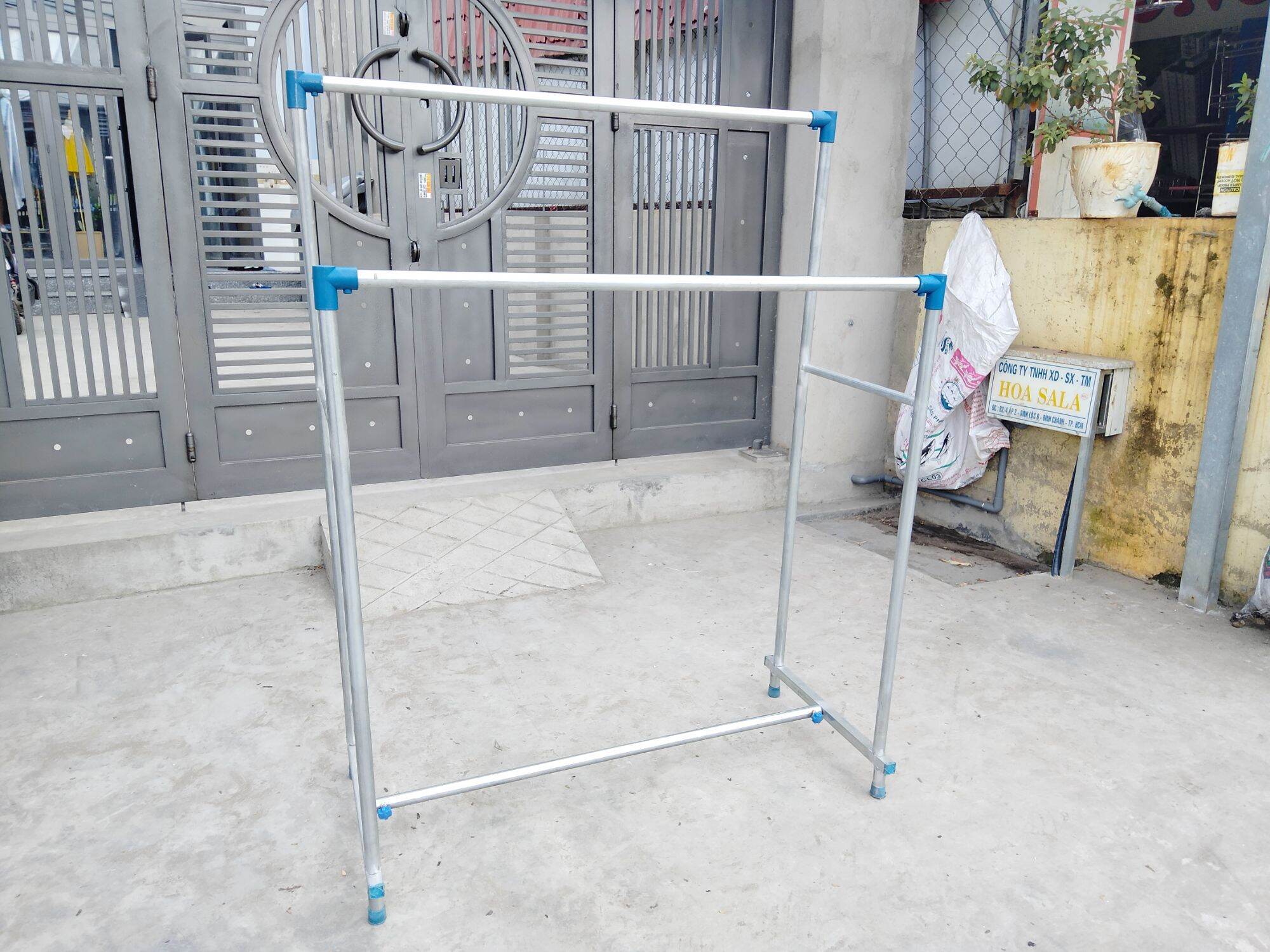 Sào Phơi đôi ko khoen ko bxe sắt thép ko gỉ phi 25 dày chắc chắn siêu bền