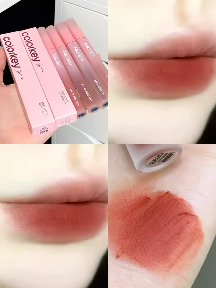 Colorkey Lip Glaze Water Fog Lipstick Không Phai Màu Matte Finish Trang Điểm Tự Nhiên P307 Tăng Cườn