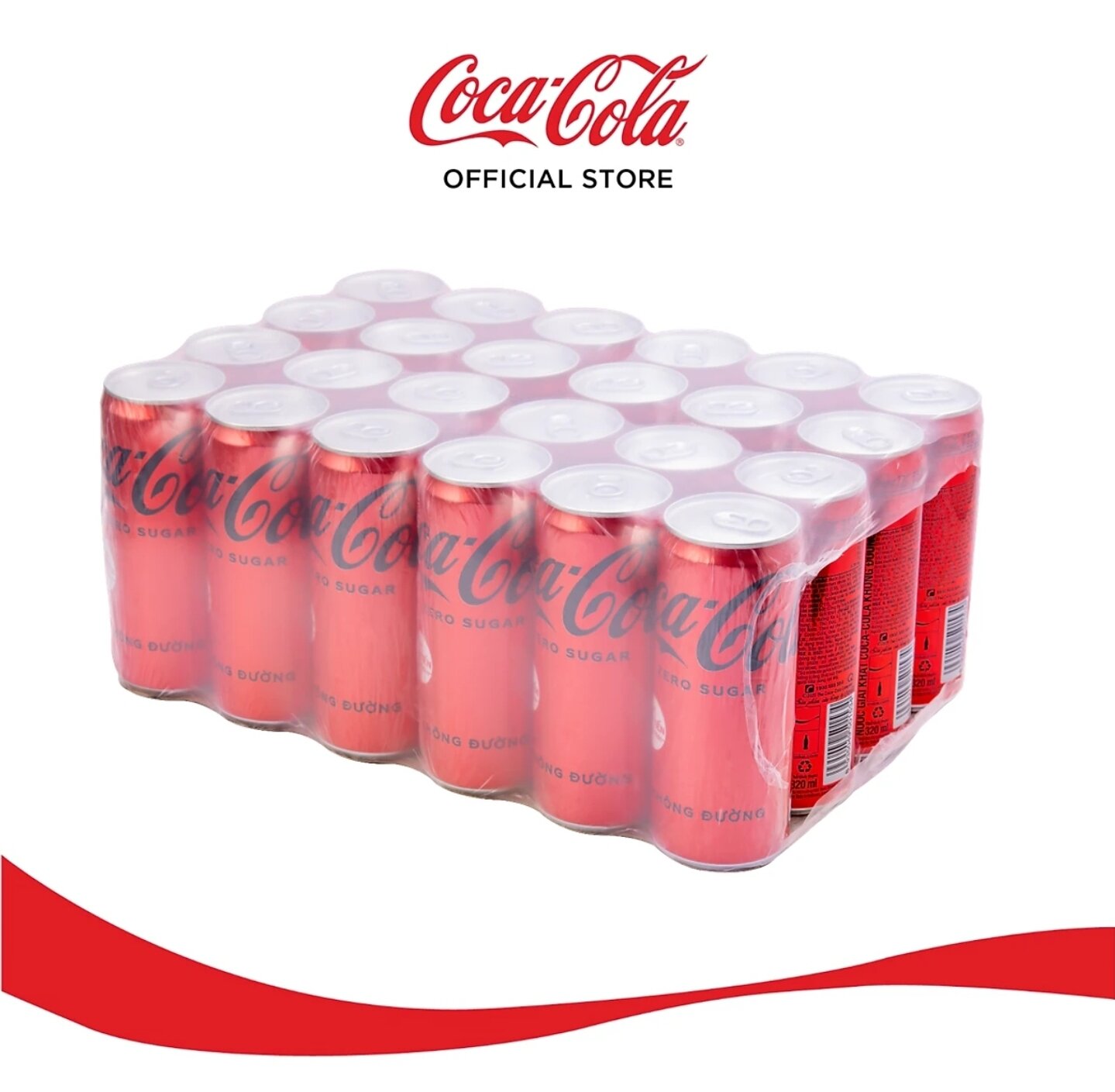 (Set 24 lon) Nước ngọt Coca Không Đường - Coca Zero (Lon 320ml) (Date mới T10/2025)