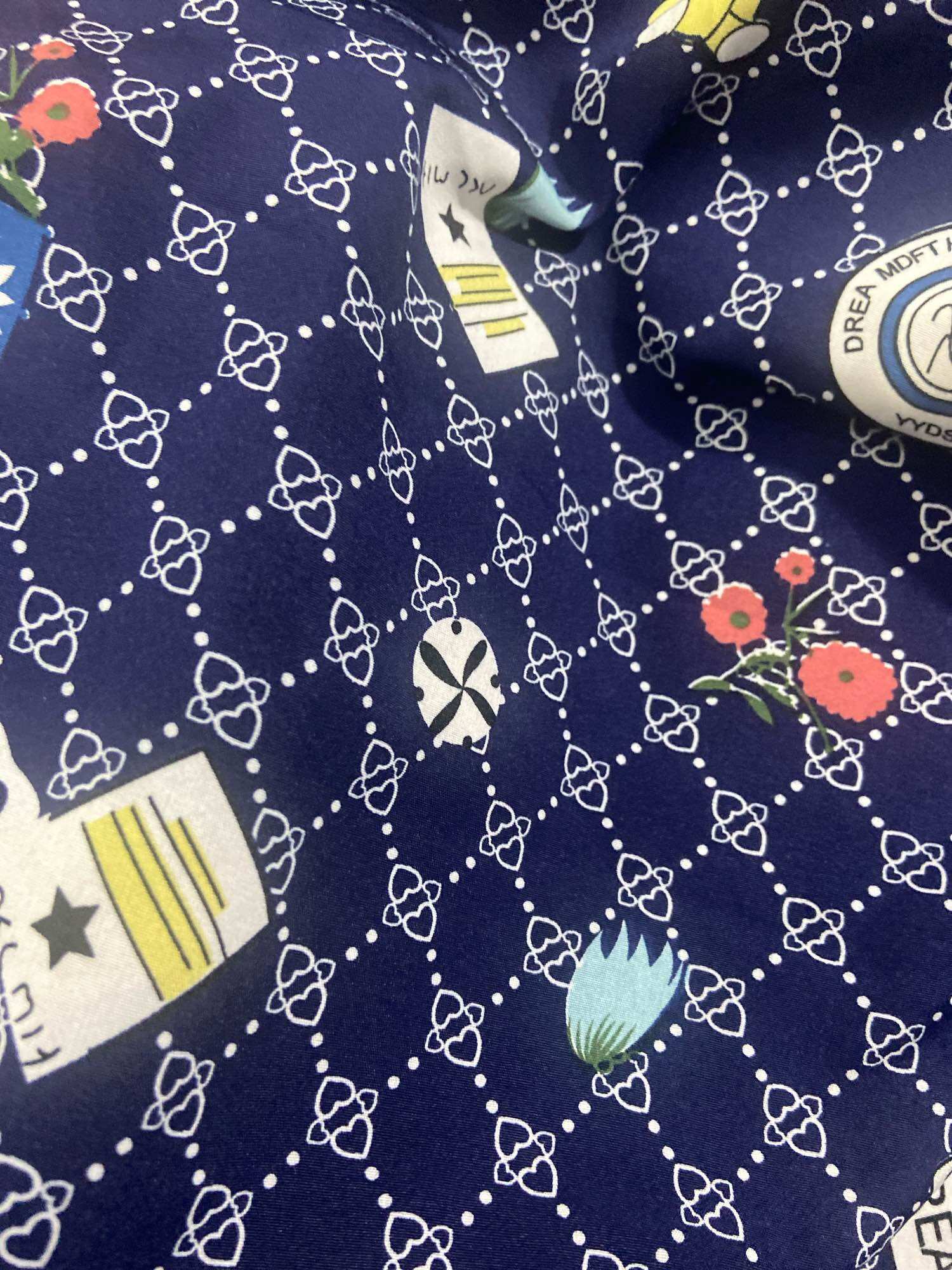 2M5 nice fabric blue or white lining fabric light blue silk fabric 1m5(124)