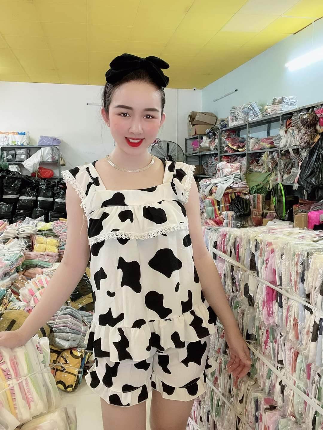 Bộ đùi mango họa tiết bò sữa freesize