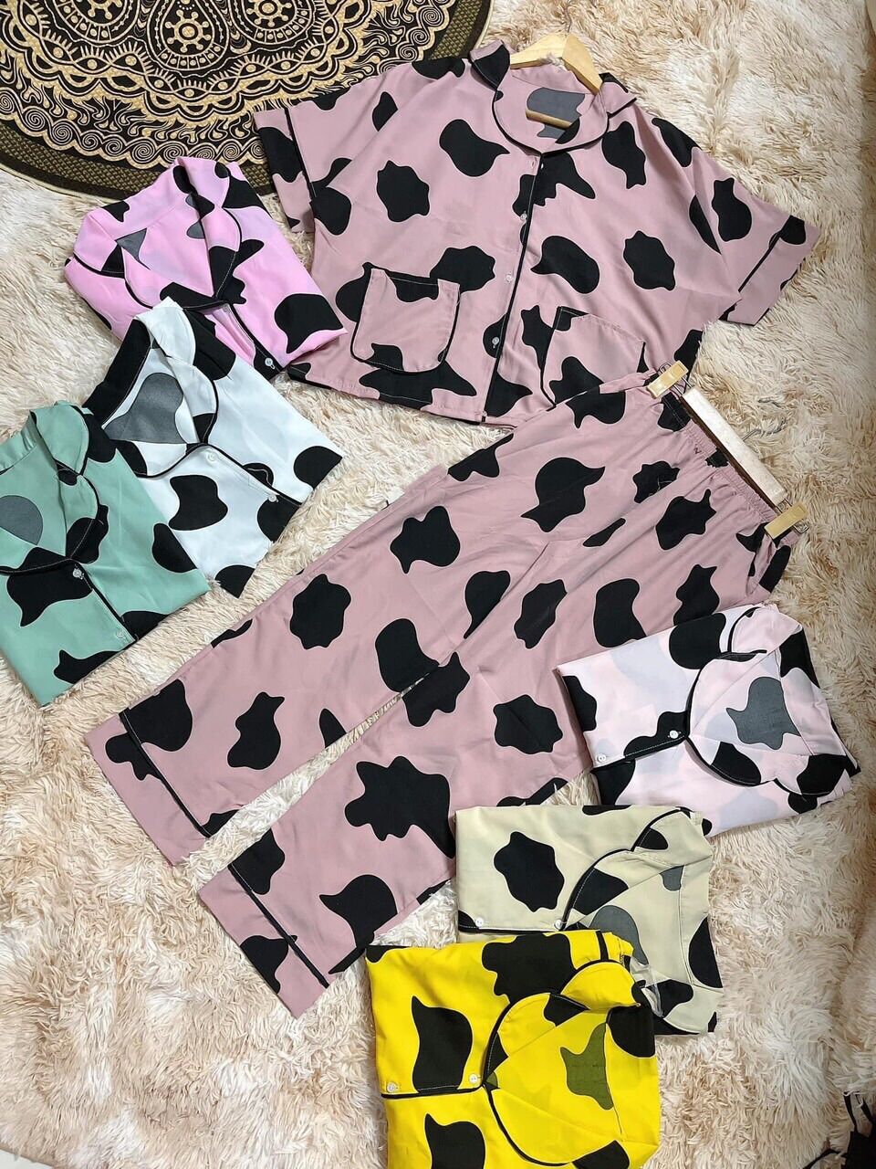 [HCM][Giá sỉ] Pijama Bò Sữa Tay Cánh Dơi