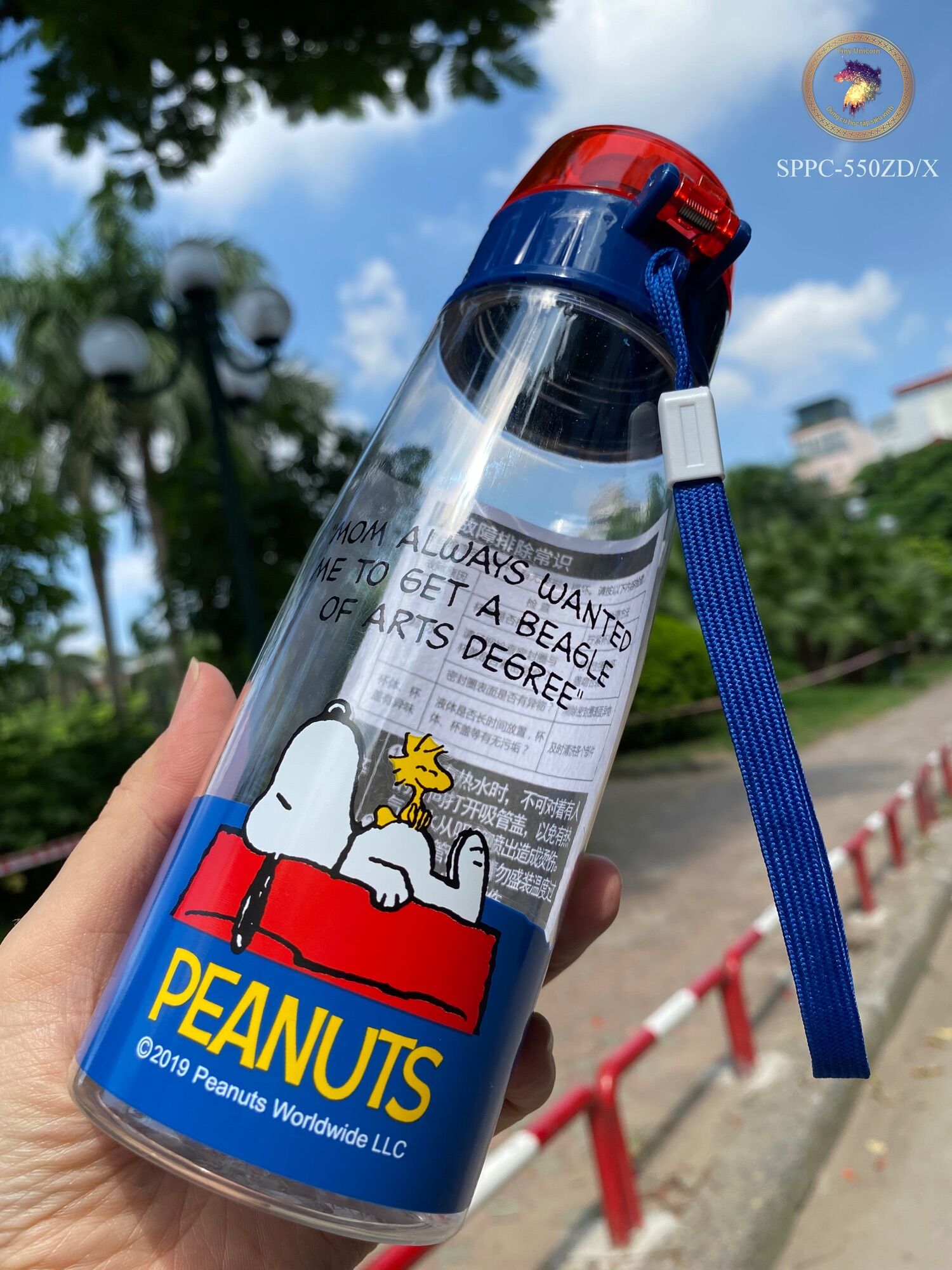 Bình nước Snoopy Bình nước học sinh 550ml