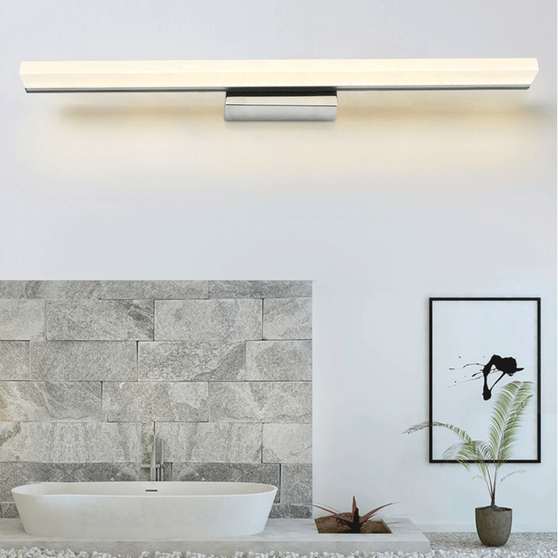 Bắc Âu Đèn LED Dán Tường Acrylic Bóng Đơn Giản Gương Phòng Tắm Sconce Ánh Sáng Phong Cách Hiện Đại T