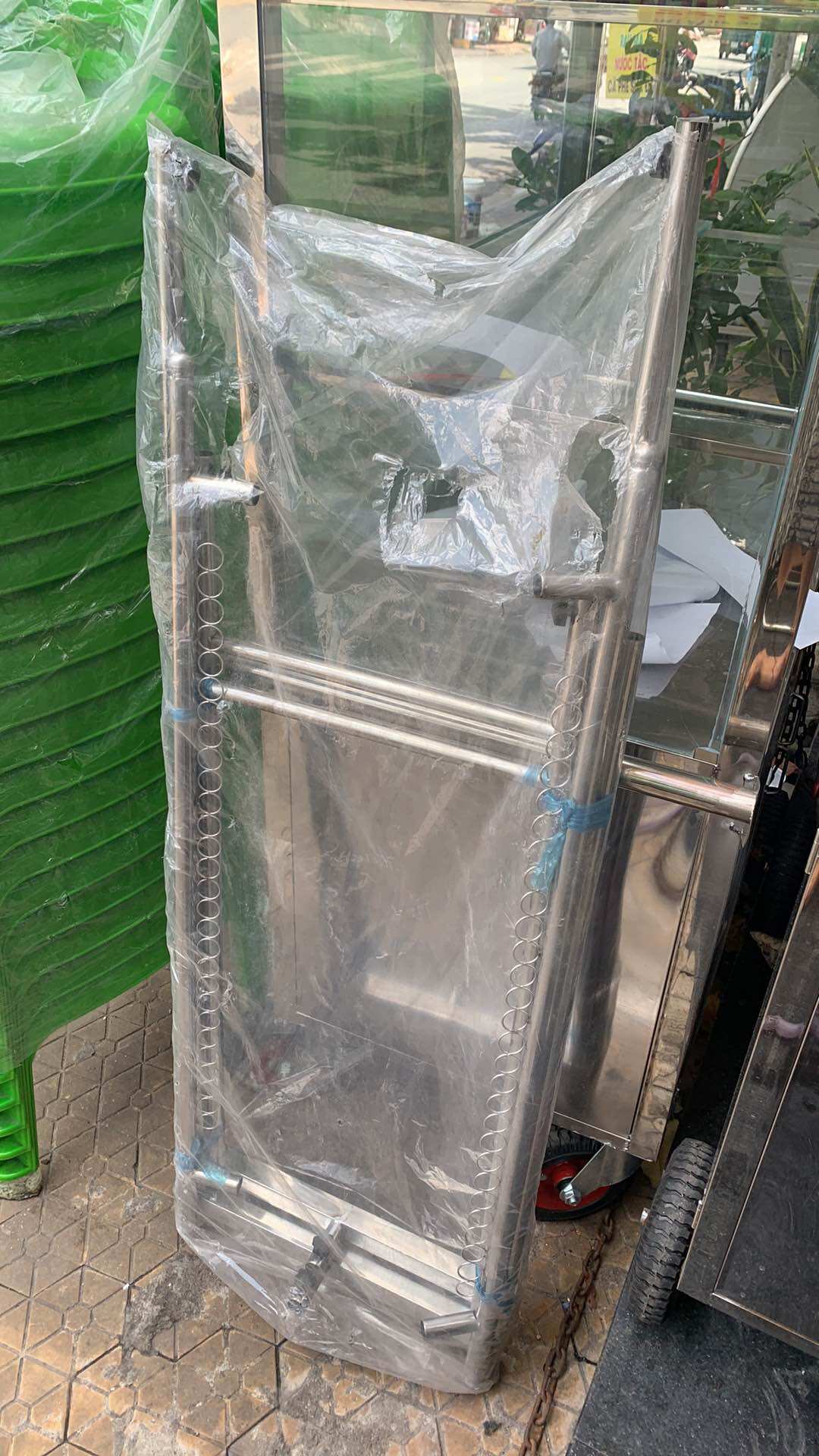 Giàn Sào Phơi Đồ Inox Đôi Chân Vuông Siêu Bền