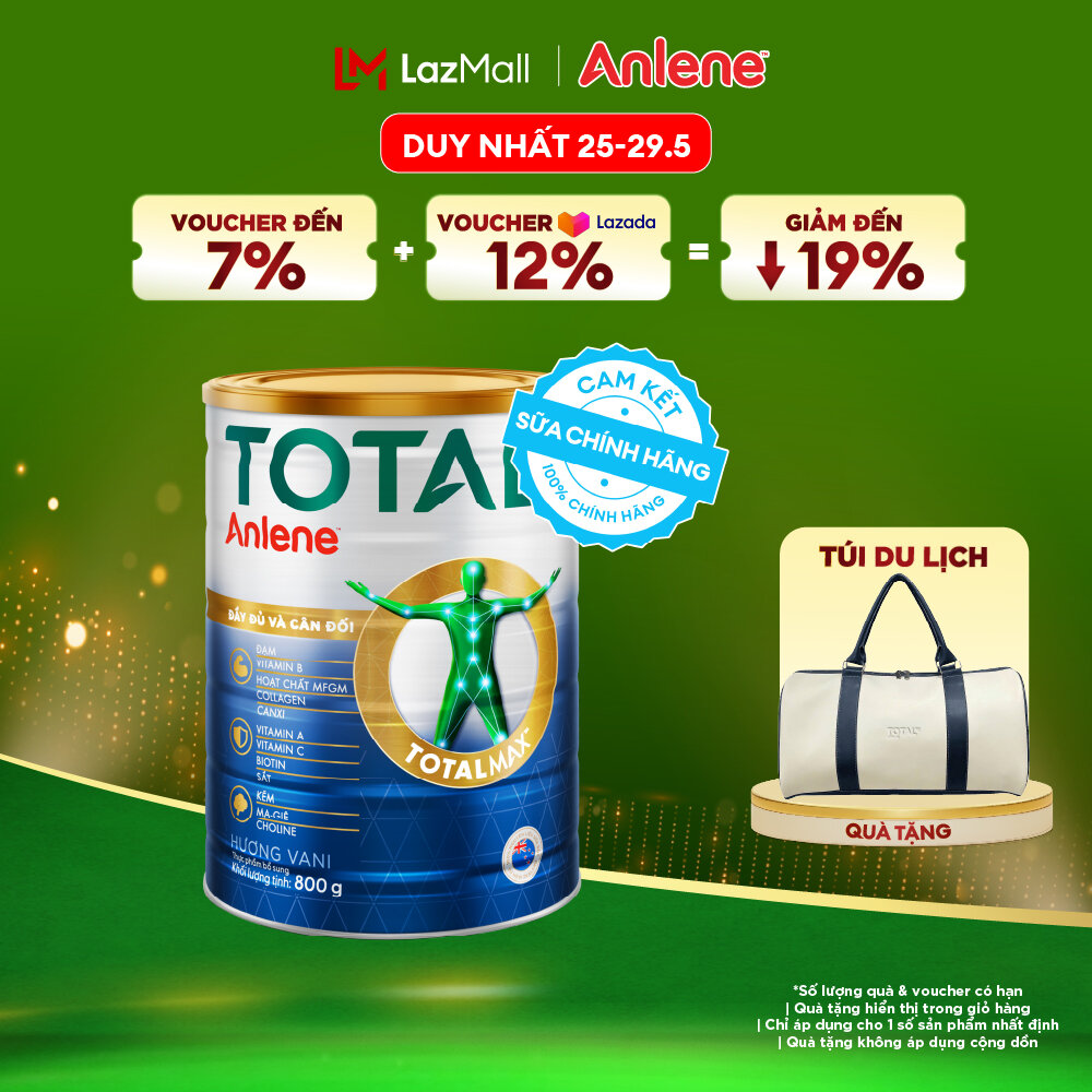 [Voucher giảm đến 26%]Sữa Bột Bổ Sung Dinh Dưỡng Anlene Total 10 Lon 800G