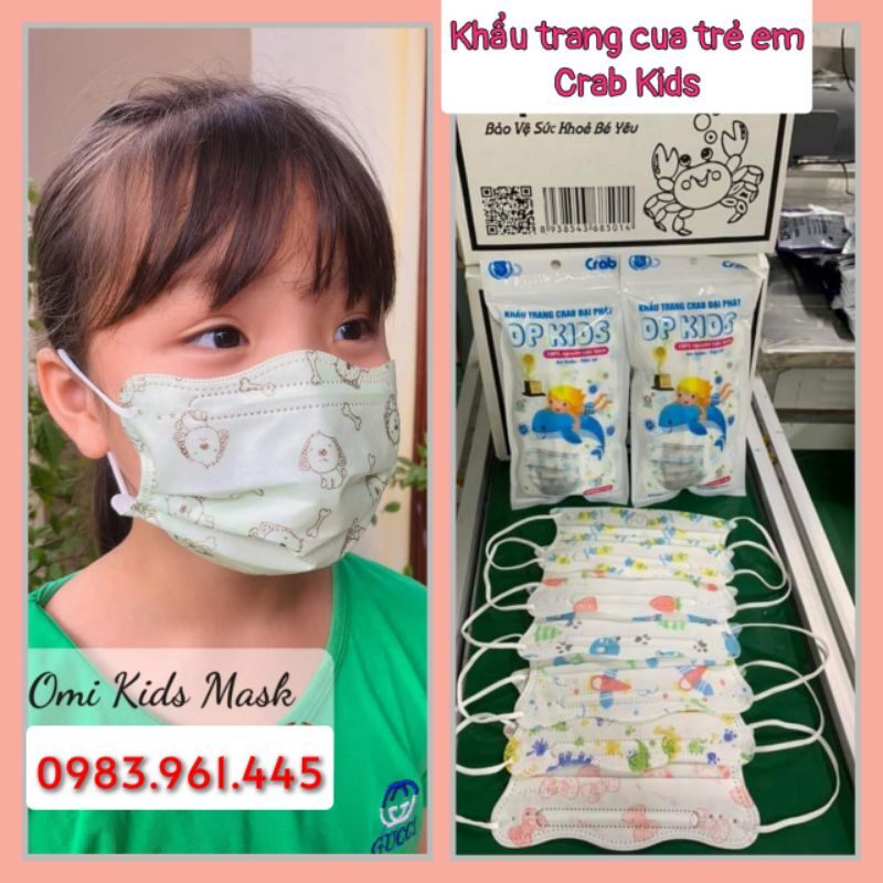 Khẩu trang Cua Trẻ em, khẩu trang Cua Crab Kids Mask