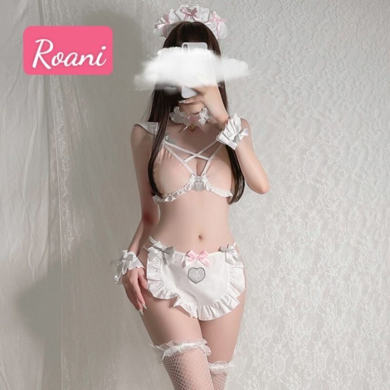 (kèm video thật) Set váy cosplay thỏ đồ ngủ quyến rũ