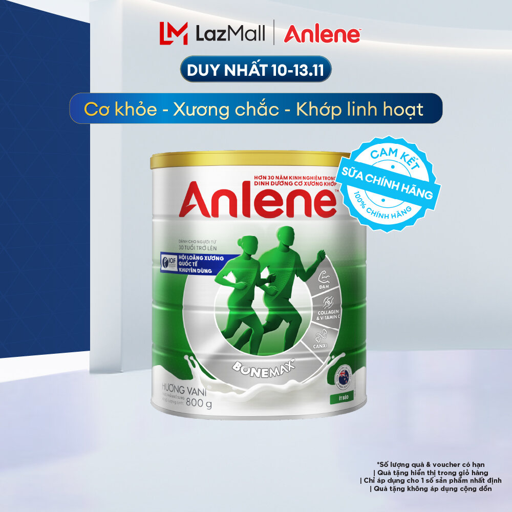 [Voucher giảm đến 16%][FREESHIP 0Đ TOÀN QUỐC] Sữa Bột Anlene Hương Vani 800G