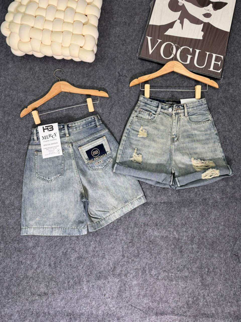 Quần jeans ngố, Quần jean ngố loang màu, quần Short nữ Bigsize ,Quần jean nữ lửng