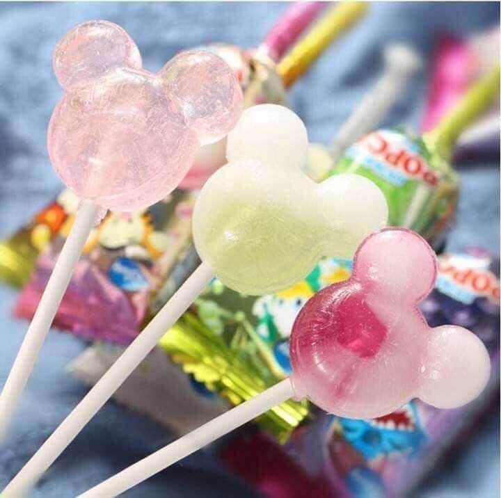 Kẹo mút Mickey Popcan Glico Nhật cho bé