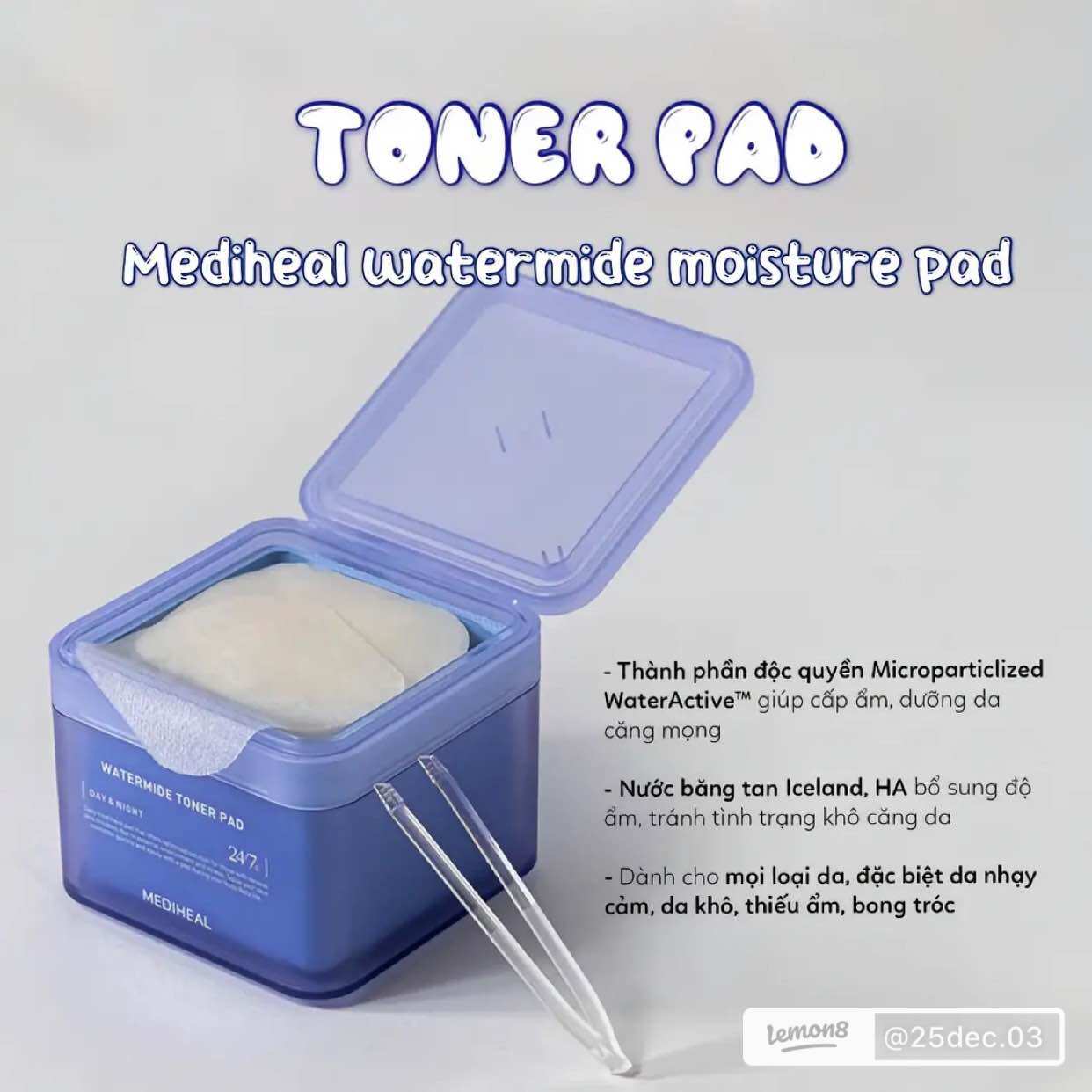 Bông Toner Pad Mediheal các dòng ( hộp 100 pads)