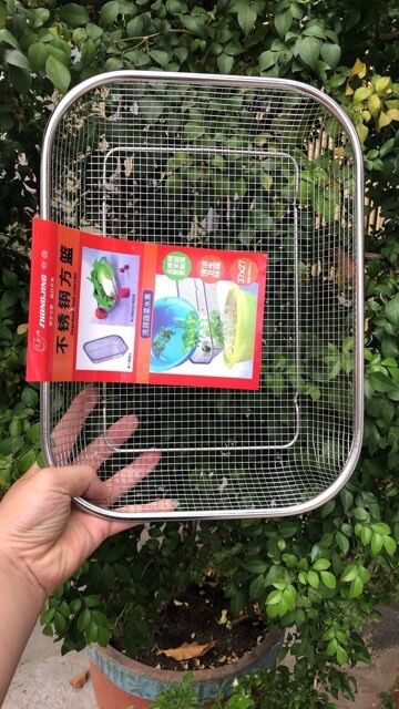 Combo bộ 3 rổ inox dạng lưới