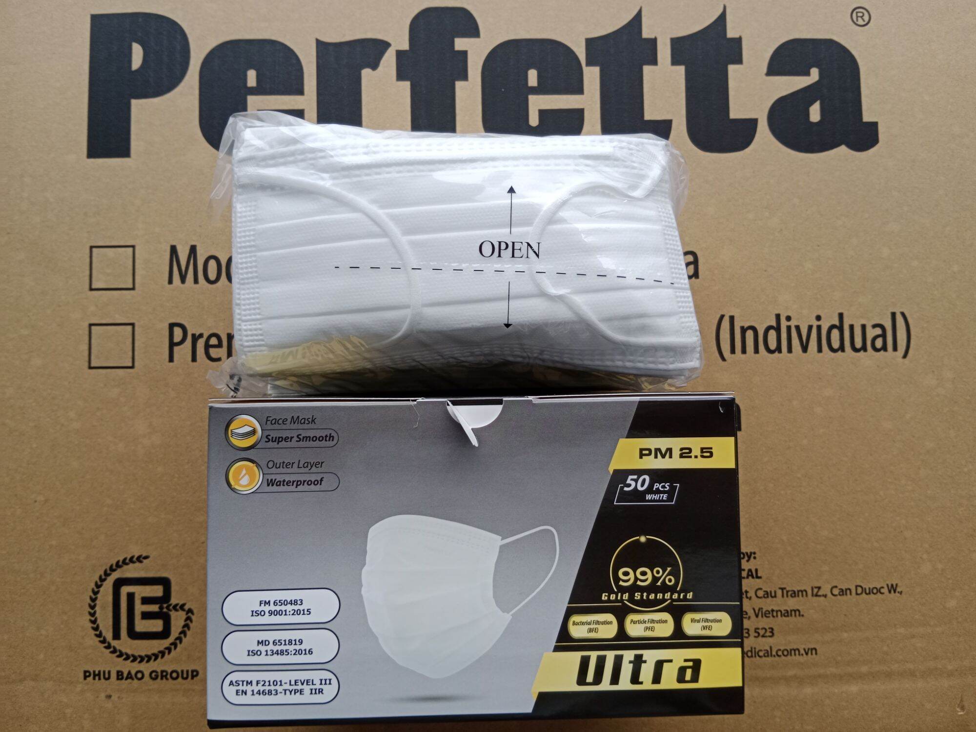 Khẩu trang kháng khuẩn Perfetta Ultra 4 lớp