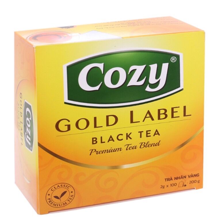 [HCM]Trà Cozy nhãn vàng 100gói (200g) pha trà sữa