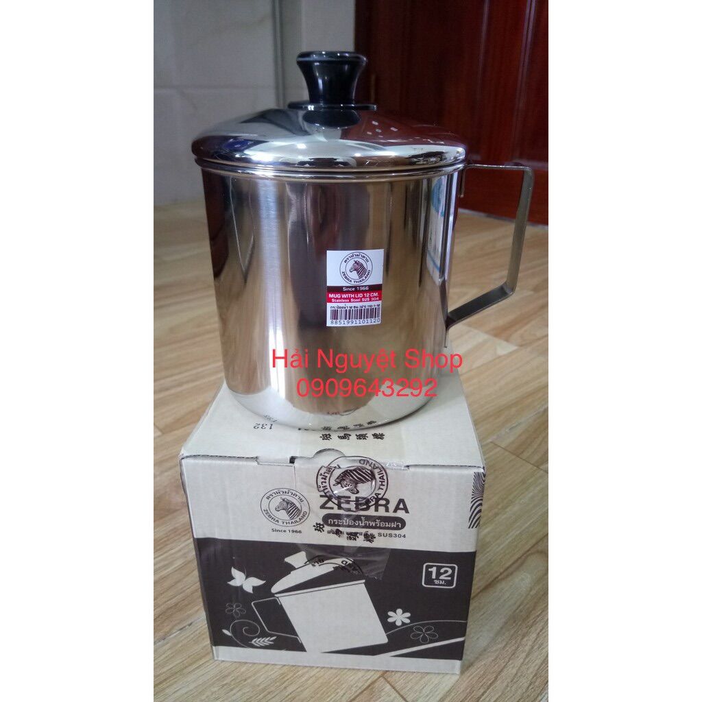 CA NƯỚC CÓ NẮP ZEBRA THÁI LAN - SUS304