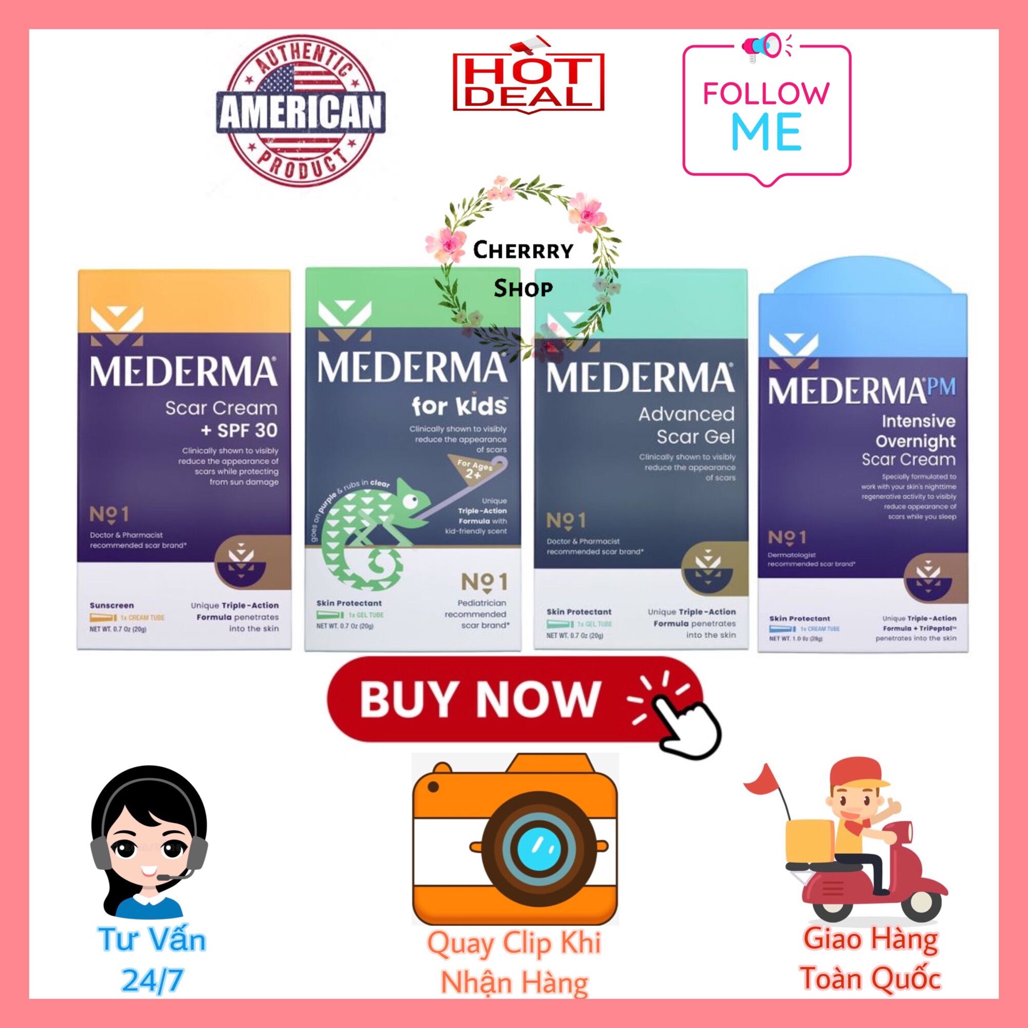 [Hcm][Hàng Đức/Hot]Kem Làm Mờ Sẹo Được Bác Sĩ Khuyên Dùng Mederma Advanced Scar Gel (20G)