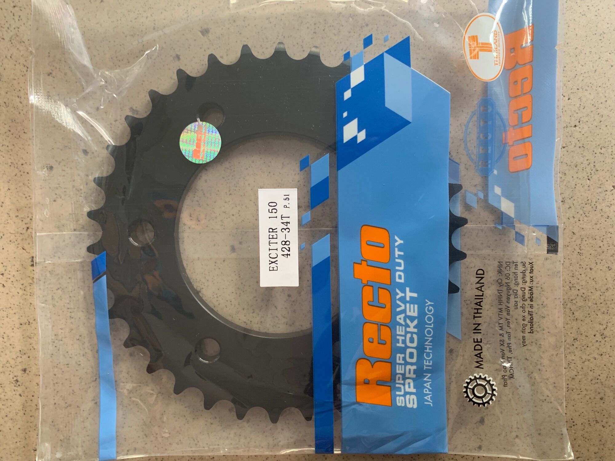 Dĩa 34T xe exciter 150 hiệu recto