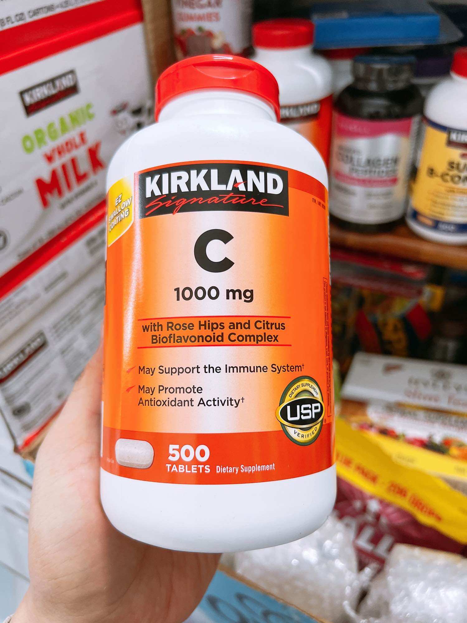 [ Date 11/ 2029 ] Vitamin C 1000 mg 500 viên Kirkland Signature Mỹ.