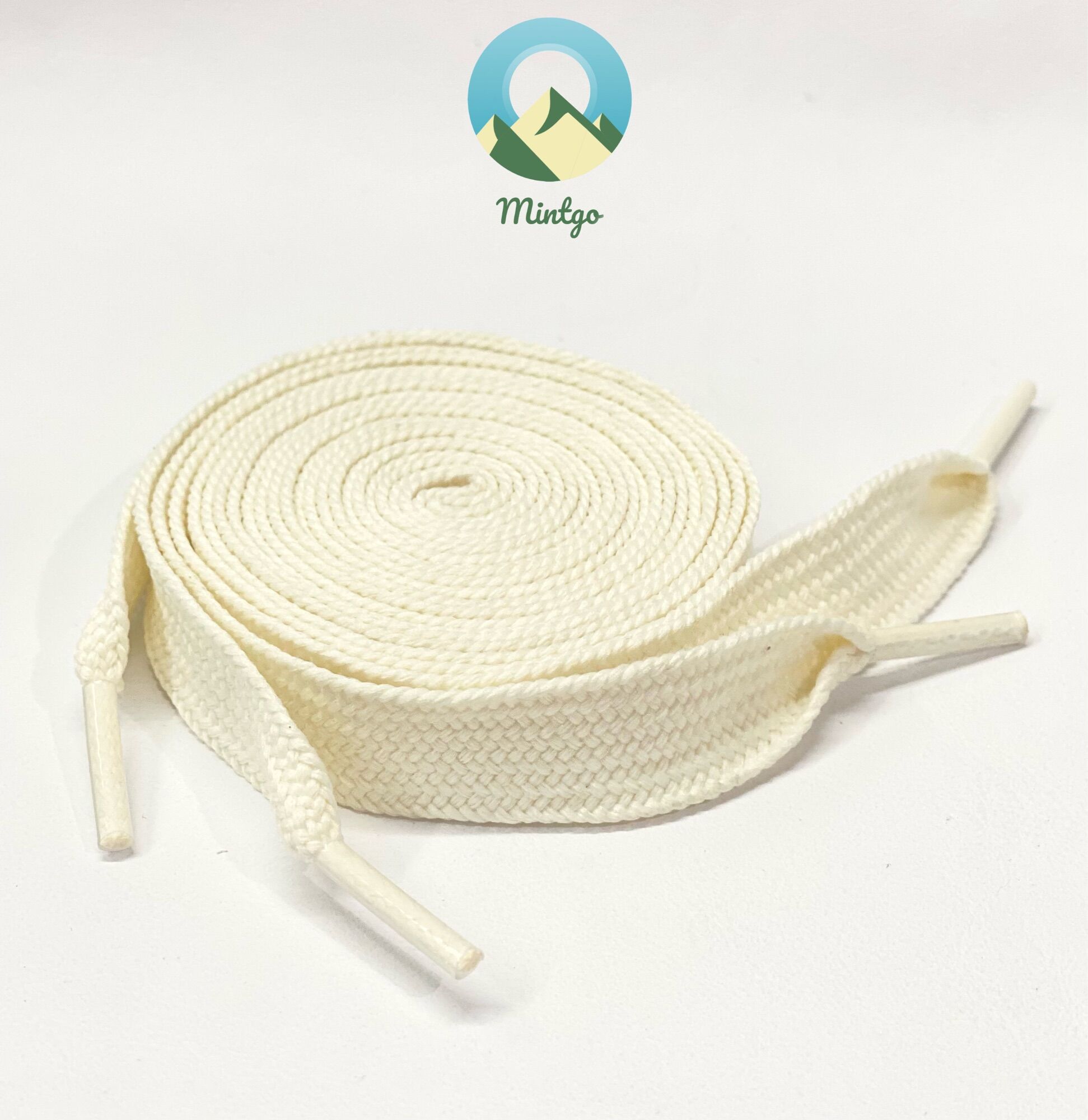 Dây giày thể thao bản to Mintgo - Màu trắng ngà