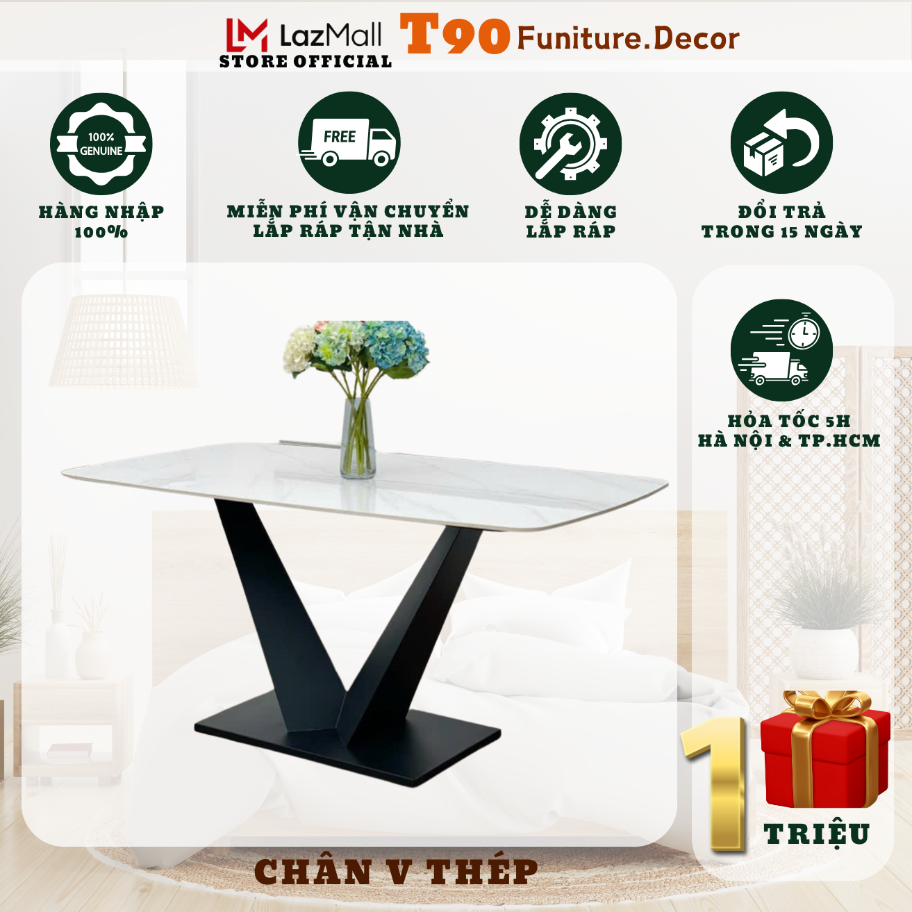 Bàn ăn cơm t90 chân v, sắt sơn tĩnh điện, gia công cao cấp hiện đại. phù hợp căn hộ chung cư gia đình