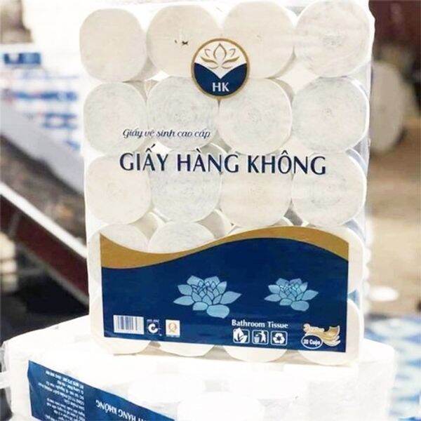 Giấy vệ sinh không lõi siêu dai lốc 20 cuộn loại nhỏ - giấy hàng không - giấy vệ sinh cao cấp
