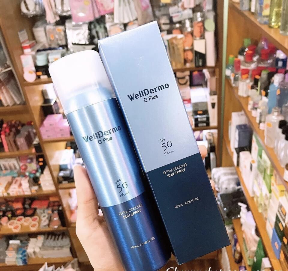 Xịt chống nắng wellderma 180ml