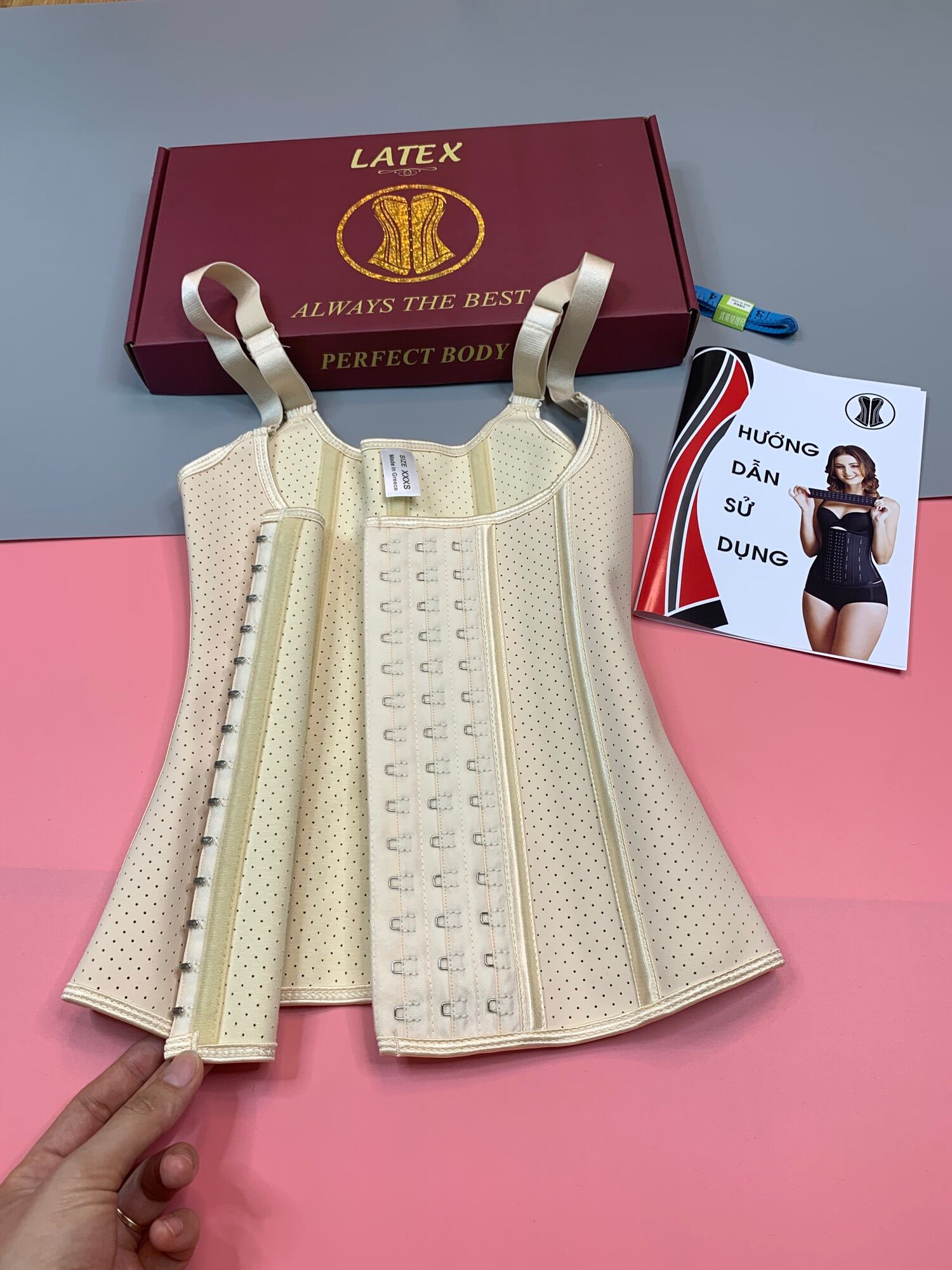 Đai gile latex giảm eo che mỡ lưng tốt