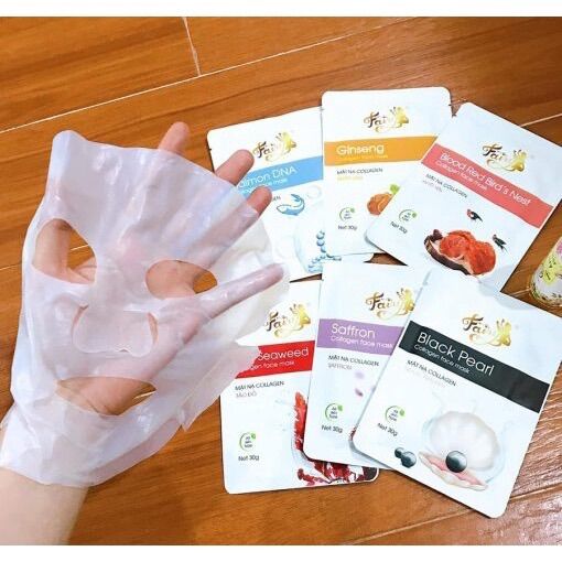 Mặt nạ collagen 1 hộp 6/miếng trắng da cung cấp collagen