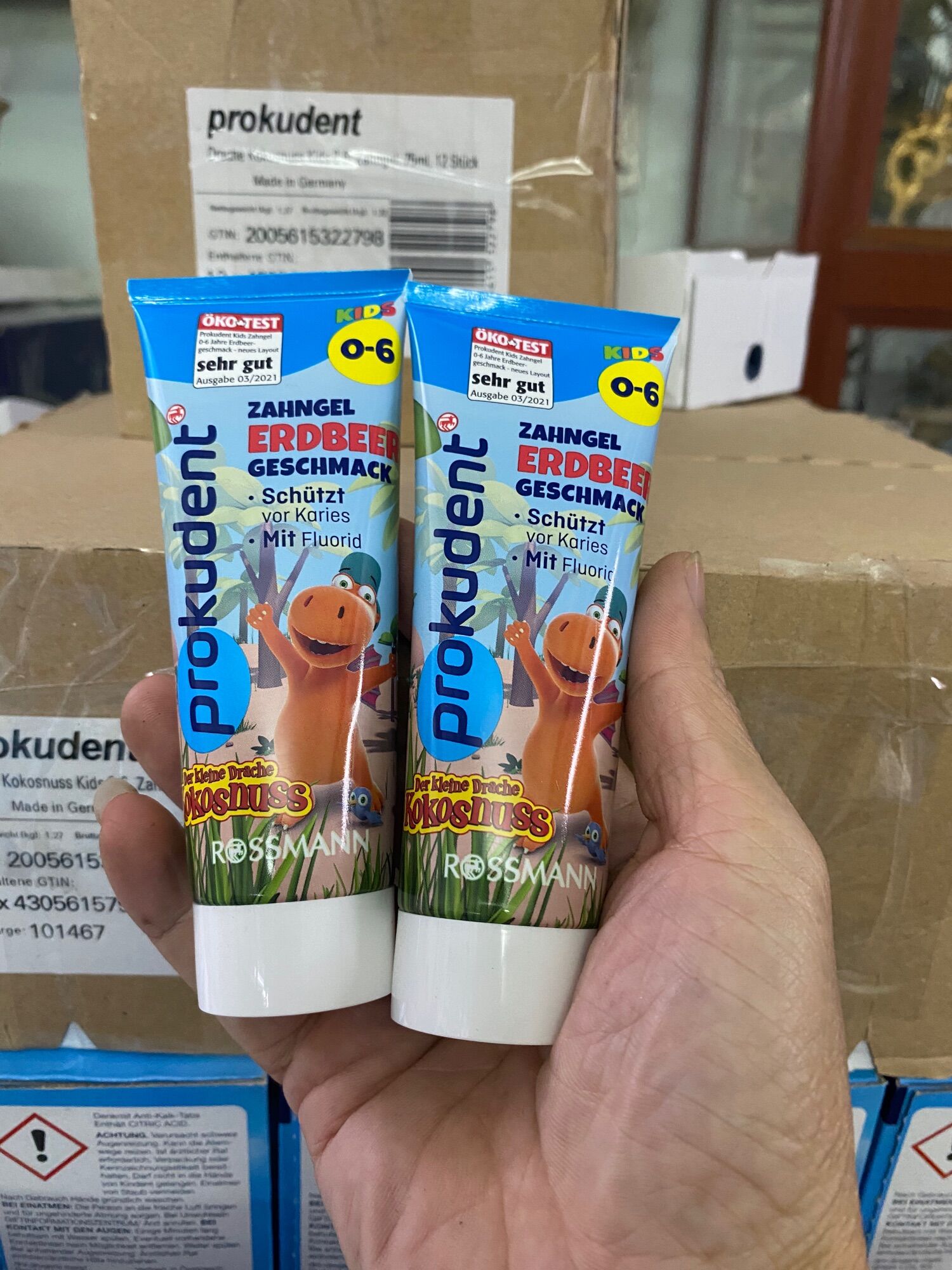 Kem đánh răng trẻ em prokudent 75ml - kem đánh răng cho trẻ 0-6 tuổi