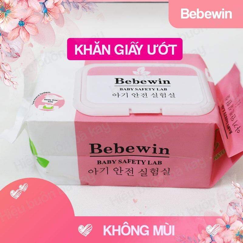 Khăn giấy ướt Bebewin không mùi công nghệ Hàn Quốc siêu dầy dặn 150 gr