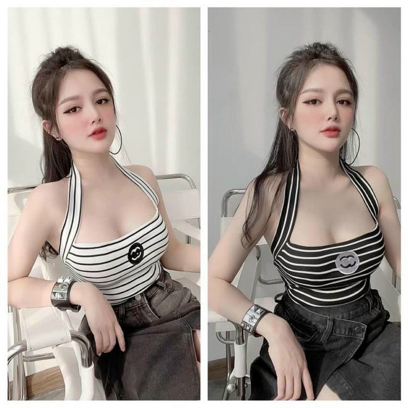 Áo Yếm Sọc Croptop