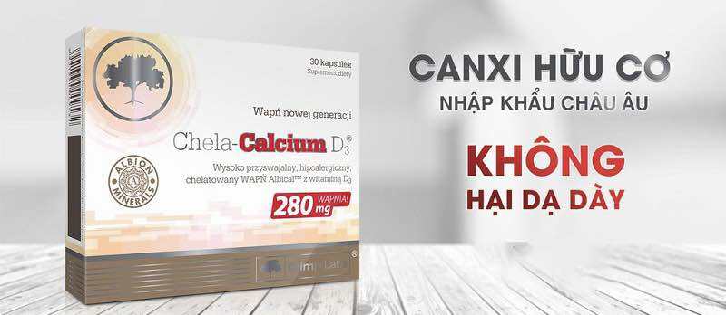Canxi Chela-Calcium D3 ( Olimp labs)– Canxi cho bà bầu, bổ sung canxi và vitamin D3 36.6g