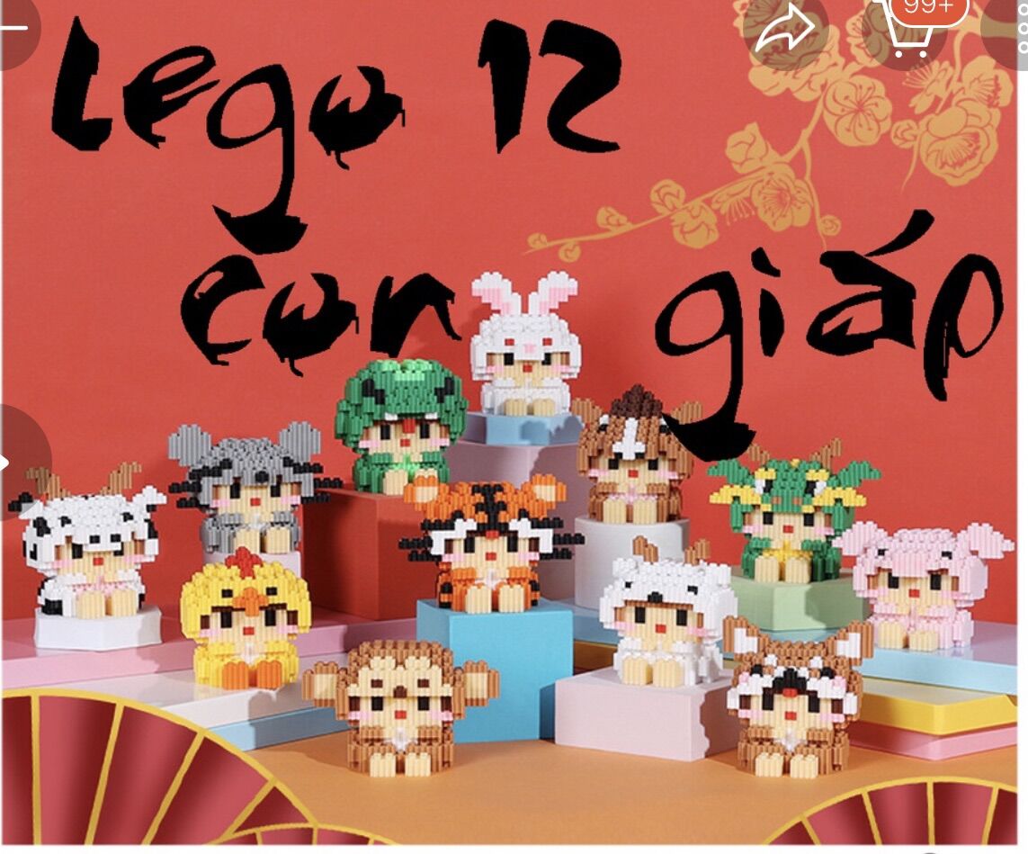 Lego 12 con giáp | tặng 1 búa | khi mua 6 hộp