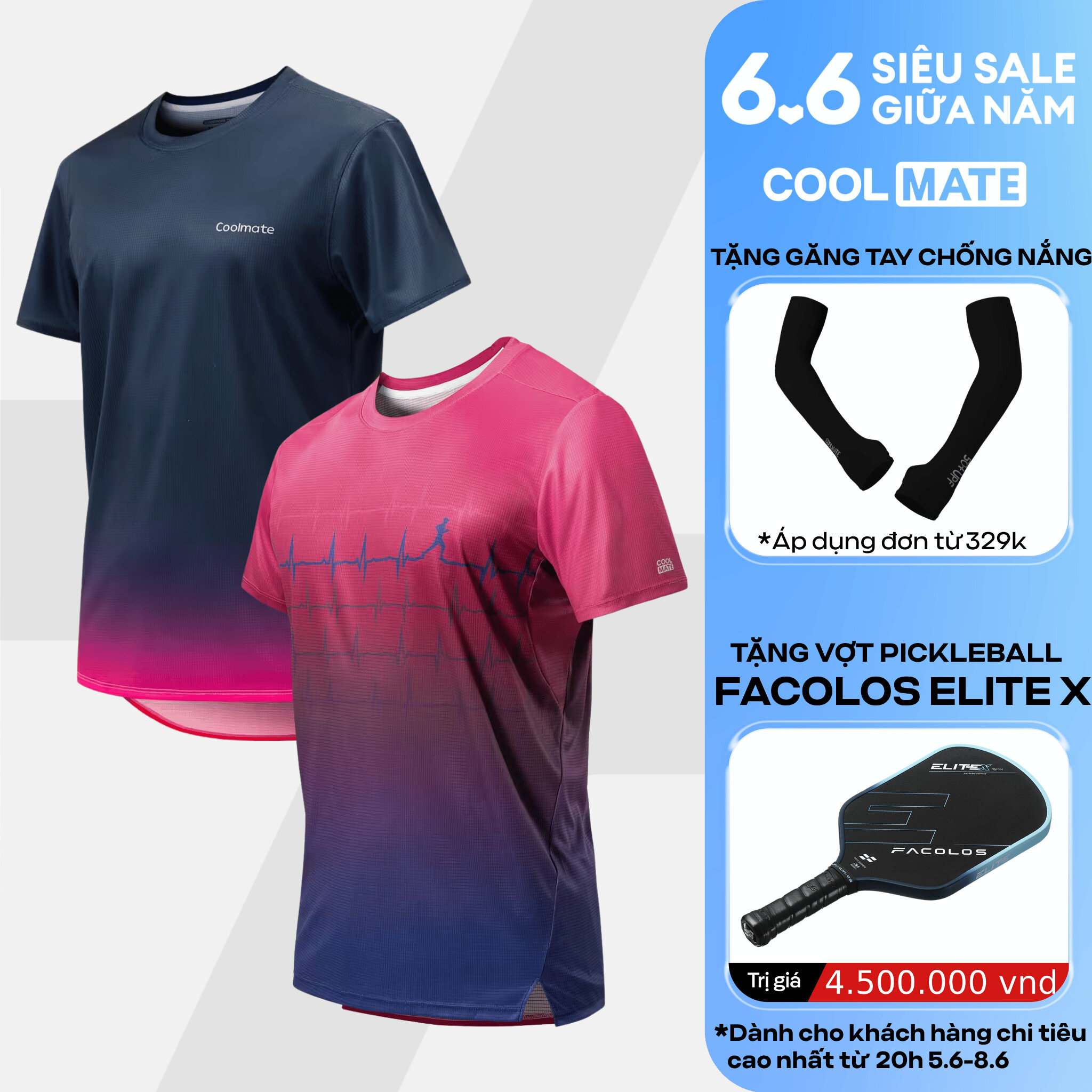 [TẶNG QUÀ ĐƠN TỪ 329K]Combo 2 áo thun thể thao chạy bộ siêu nhẹ thấm hút đa dạng màu sắc - Coolmate