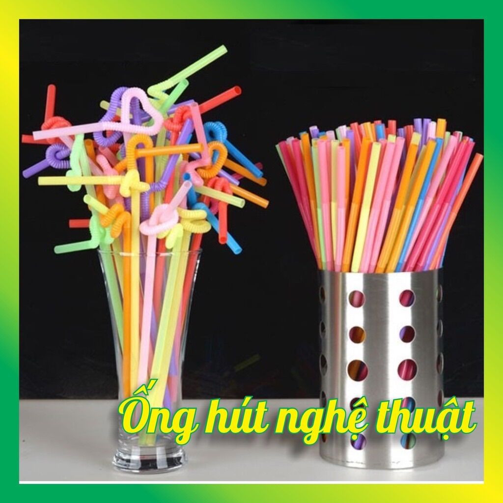 Ống hút Nghệ thuật xoắn_ 50 ống/bịch