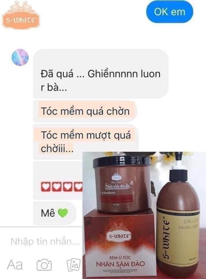 Combo dầu gội và ủ tóc nhân sâm đào date mới