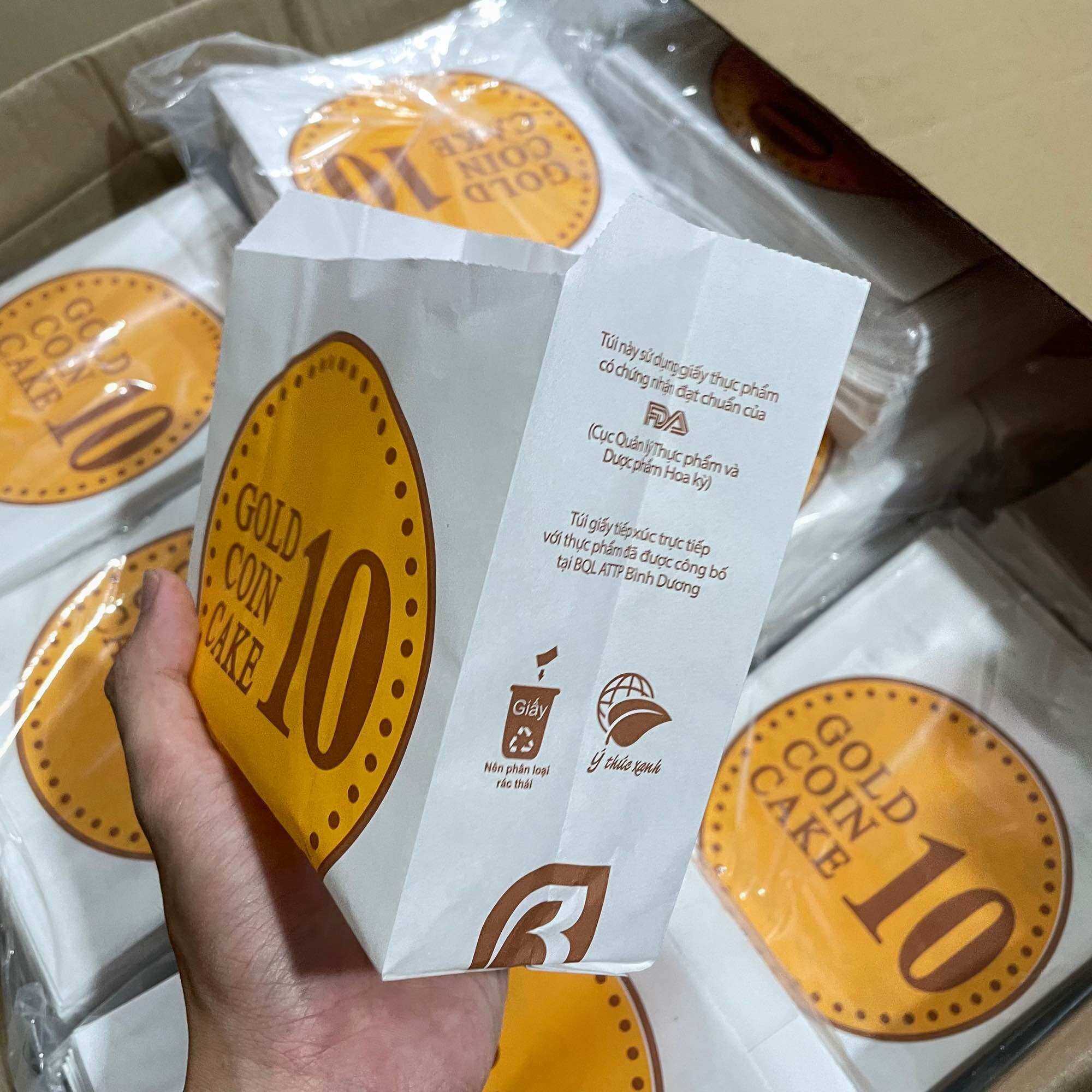 Túi Đựng Bánh Đồng Xu 100 Túi