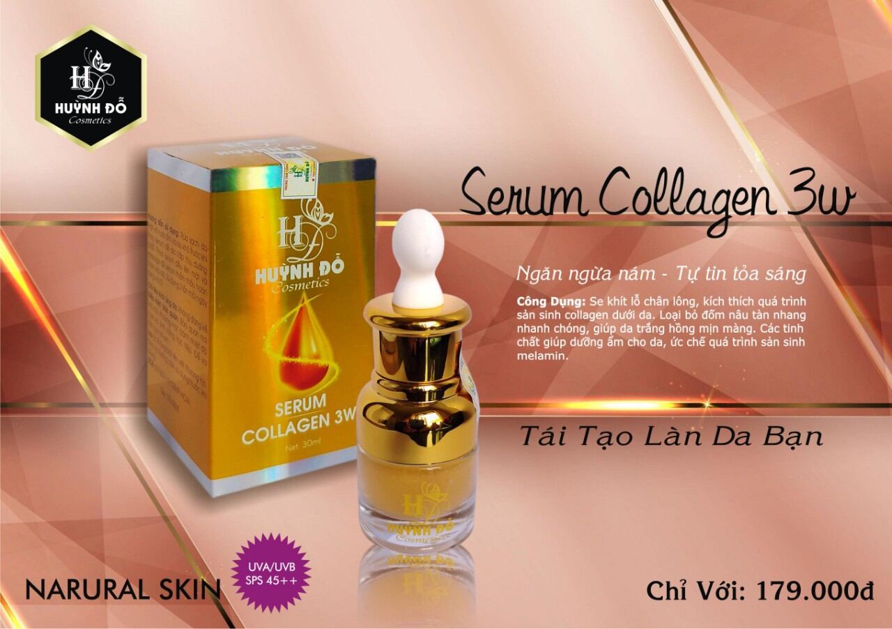 serum collagen 3w HUỲNH ĐỖ 2 chai