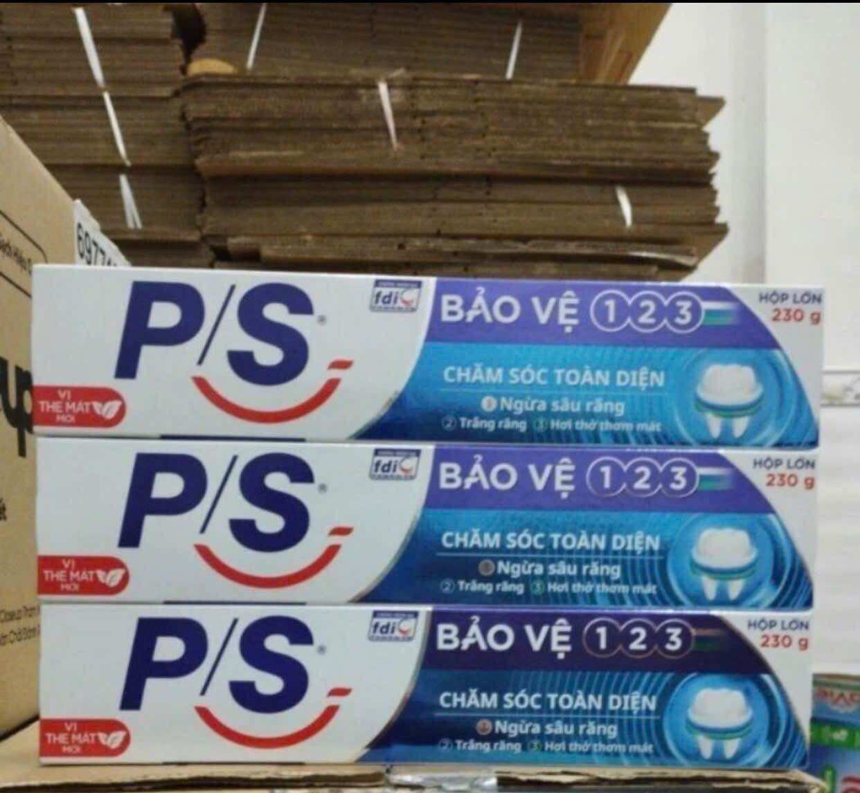 Combo 3 Kem đánh răng P/S Bảo Vệ 123 Chăm Sóc Toàn Diện 230g