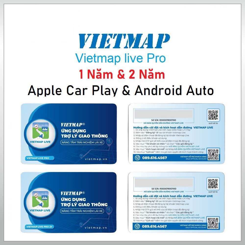 Vietmap Live Pro Dẫn đường cho oto có đầy đủ cảnh báo giao thông, Car Play và Android Auto