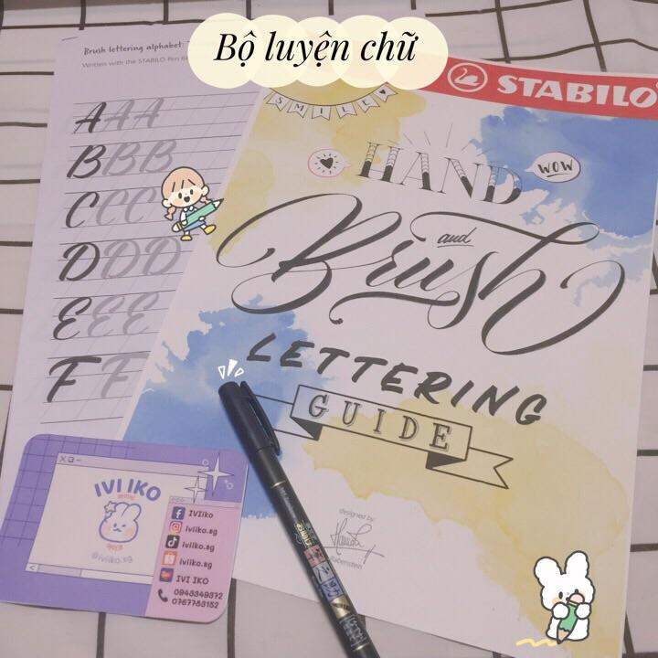Bộ luyện chữ Calligraphy Hand and brush letterring guide | IVI IKO
