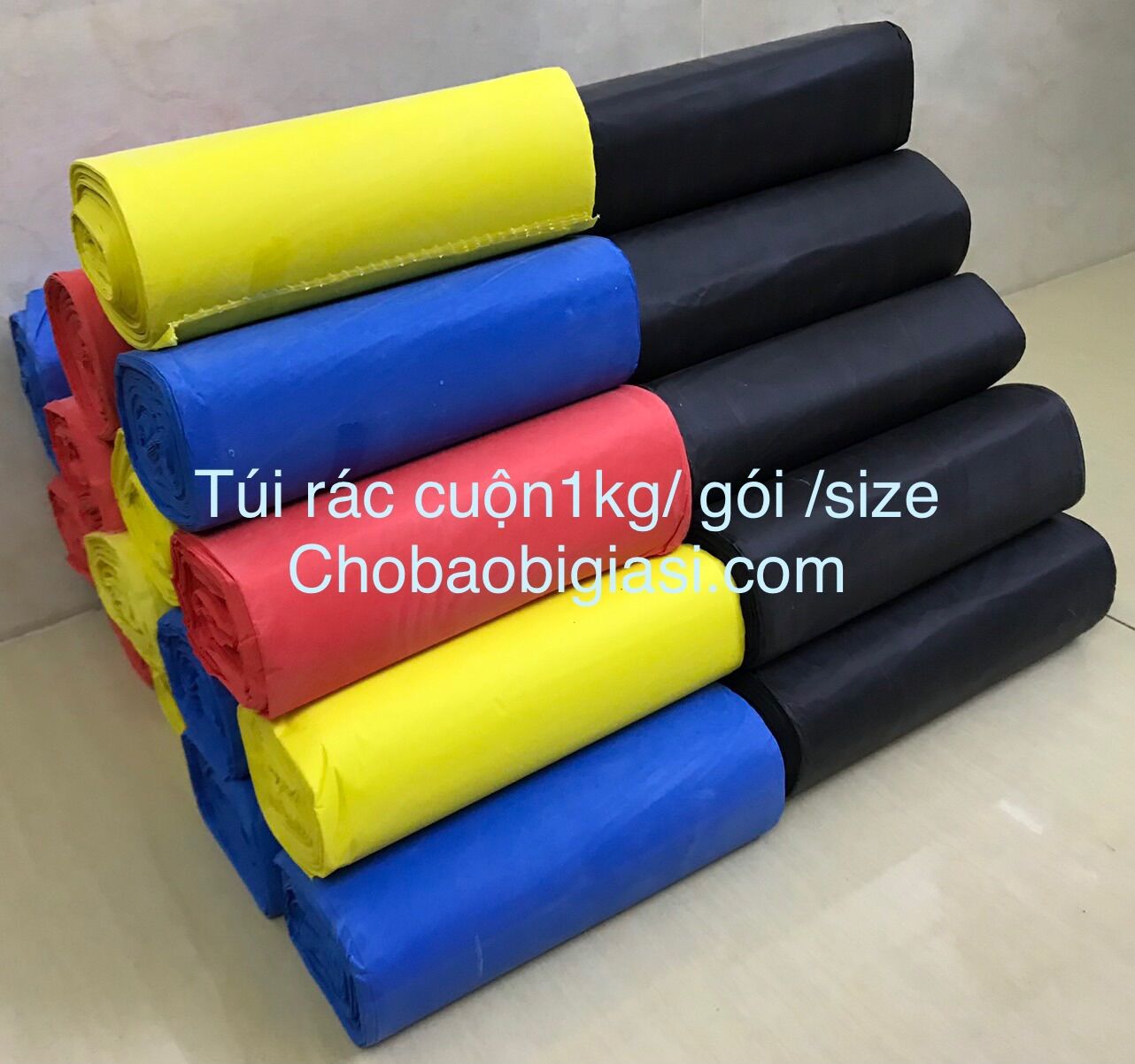 Túi rác cuộn đen, túi rác cuộn màu , đủ size, hàng đẹp