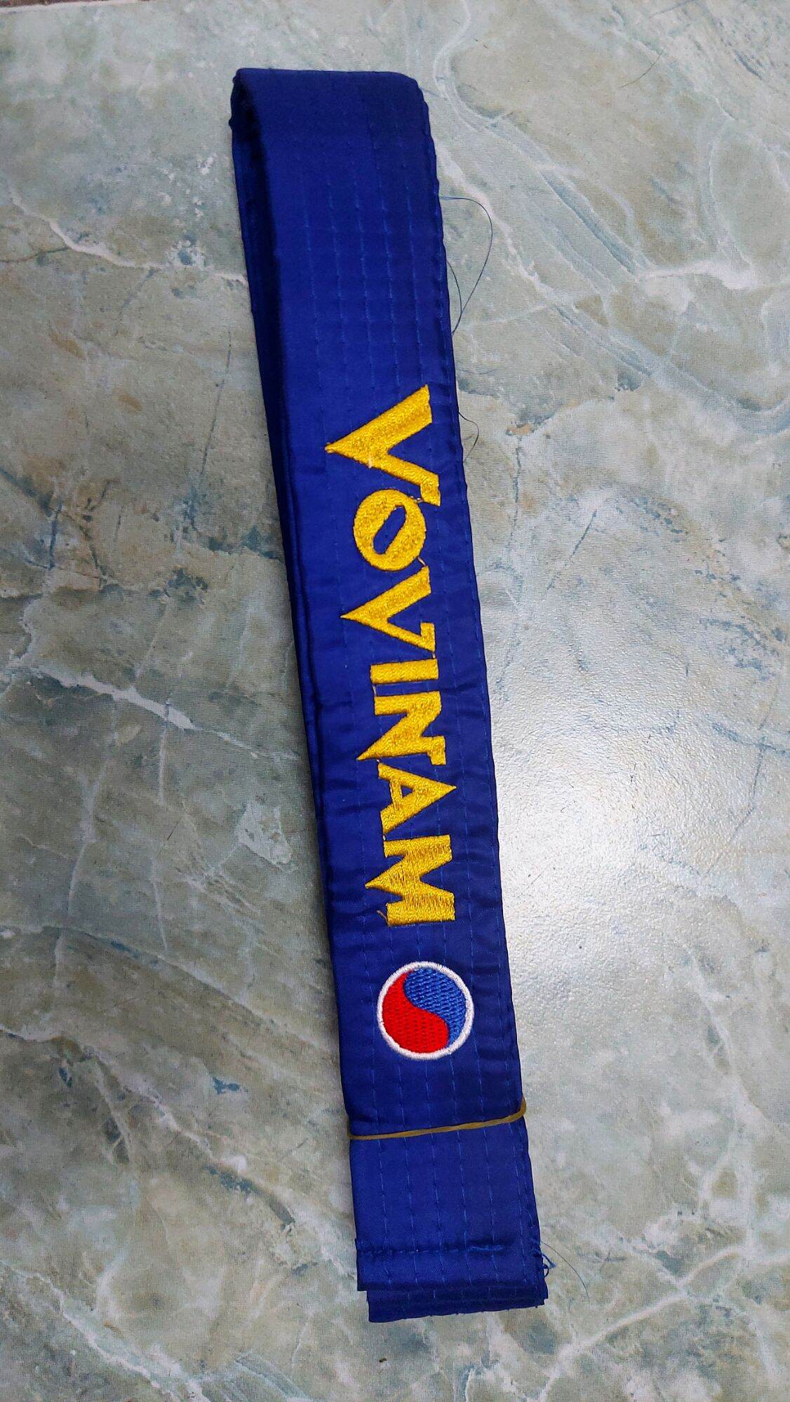 Đai Thêu Vovinam Xanh Có Logo