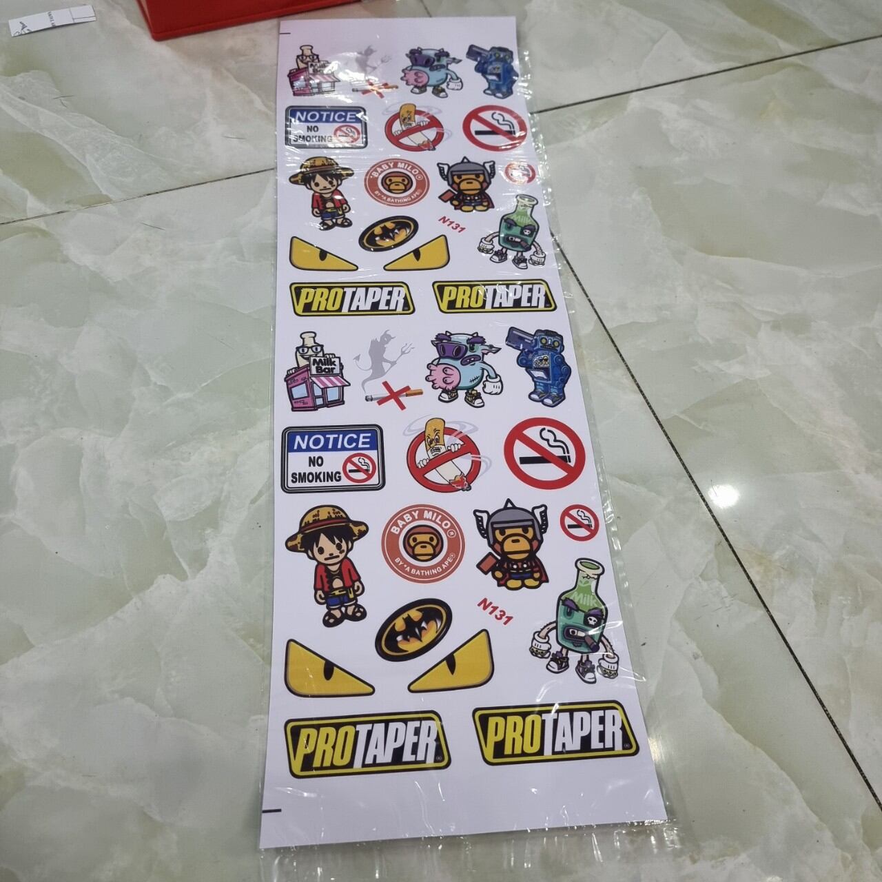 Combo dán nón bảo hiểm 20x60cm