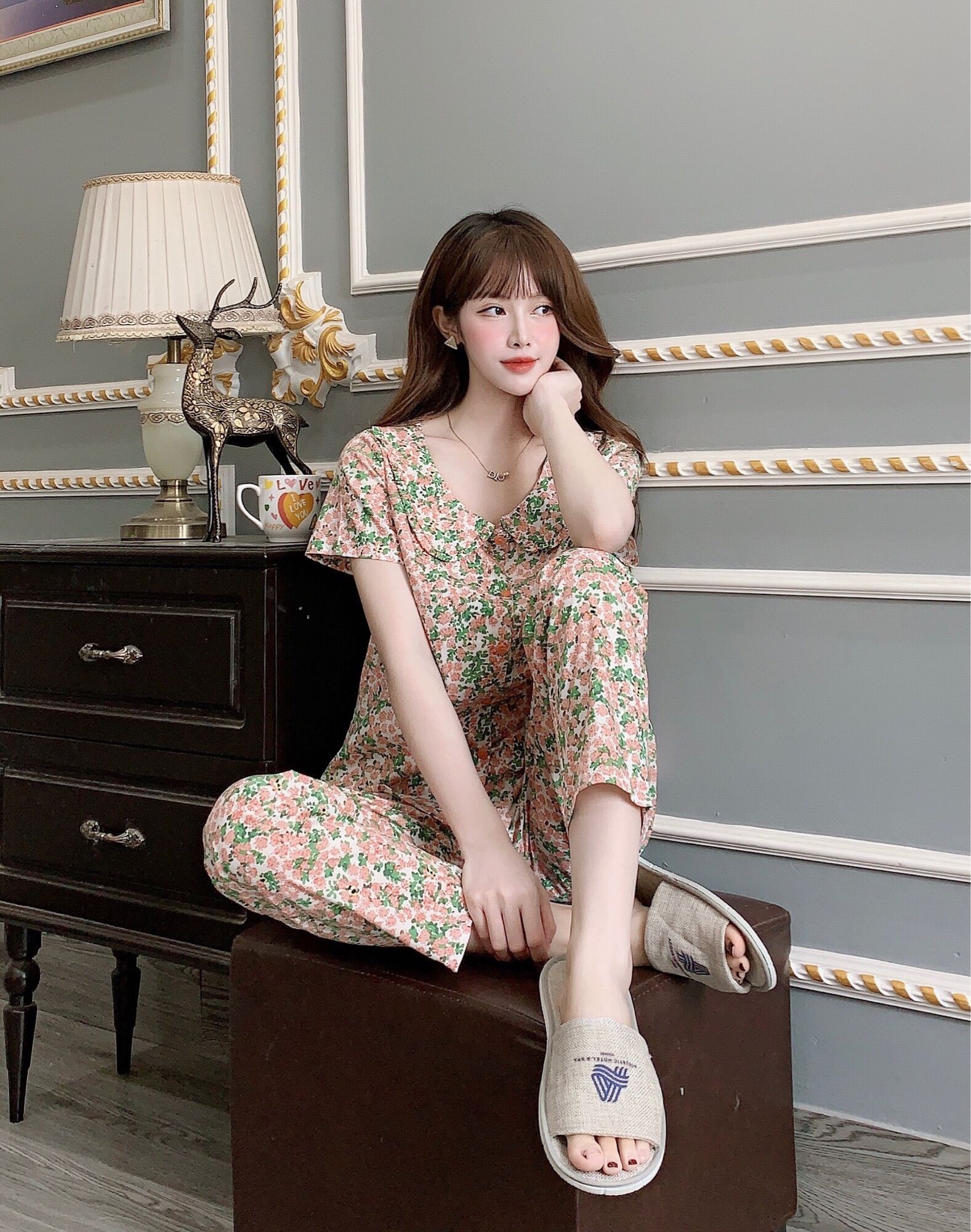 Đồ bộ xinh chất thô mềm mát