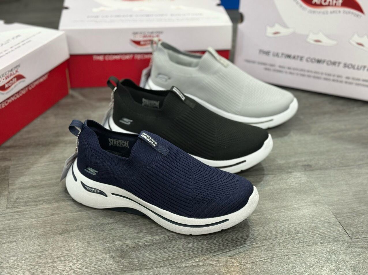 Giày đi bộ unisex nam & nữ skechers go walk arch fit