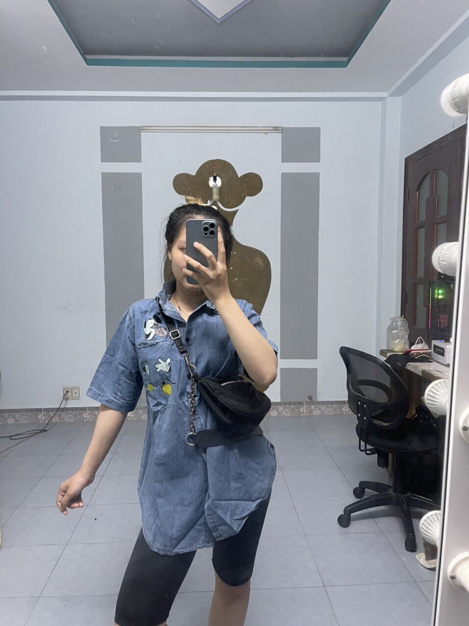 Sét somi jean kèm quần ngố td